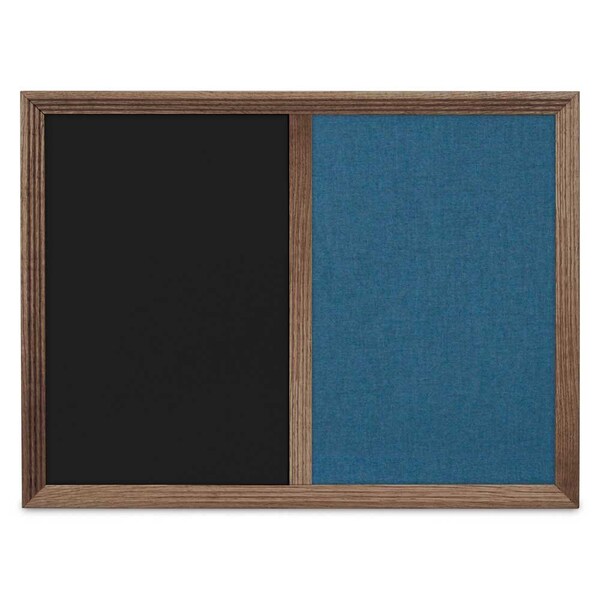 Enclosed Corkboard, 1 Door, 60"x36", 4" Fra, UV3417-BRONZE-BUFF